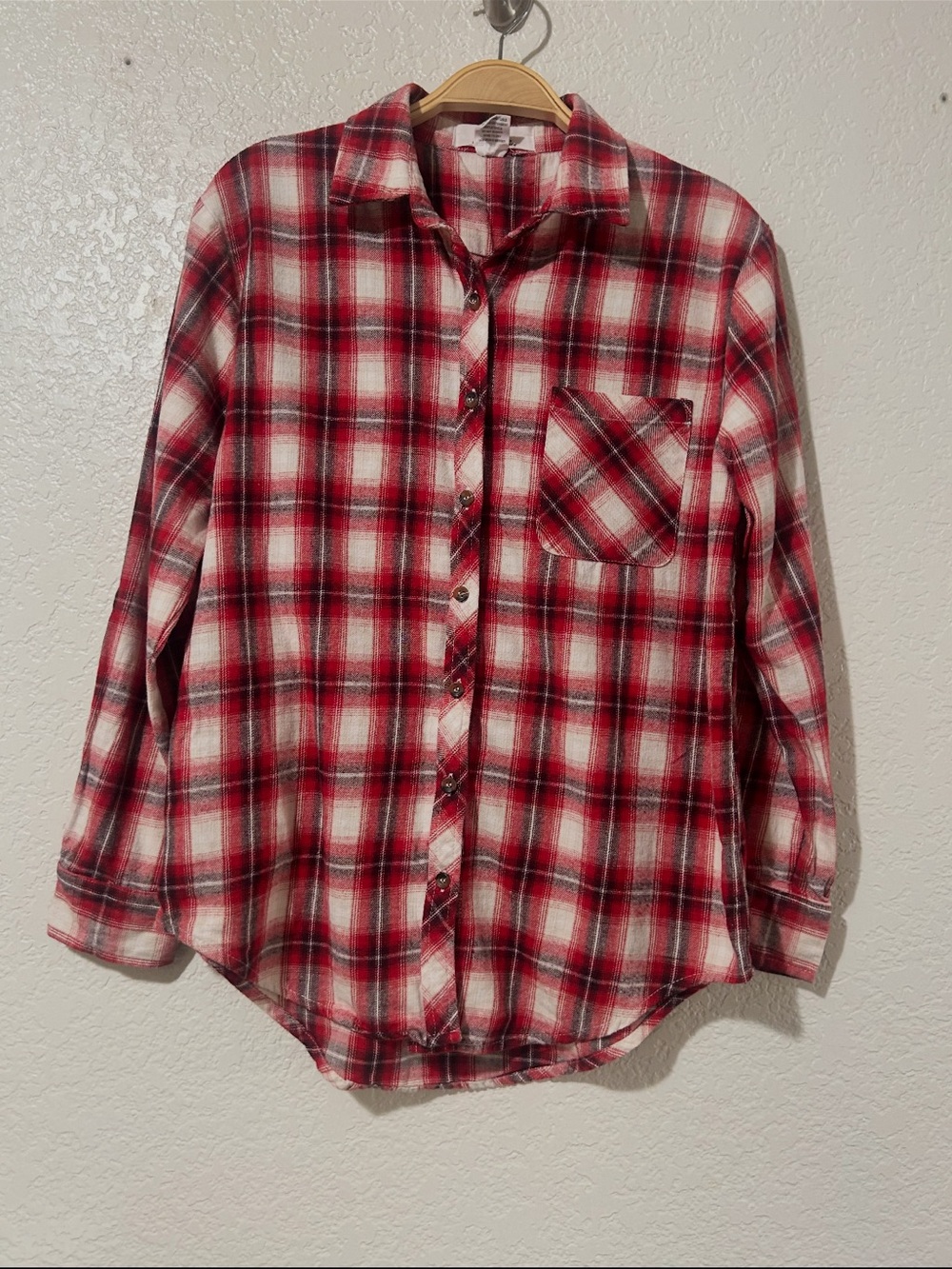 L.I.F.E. Red Plaid Button-Up Flannel Shirt
